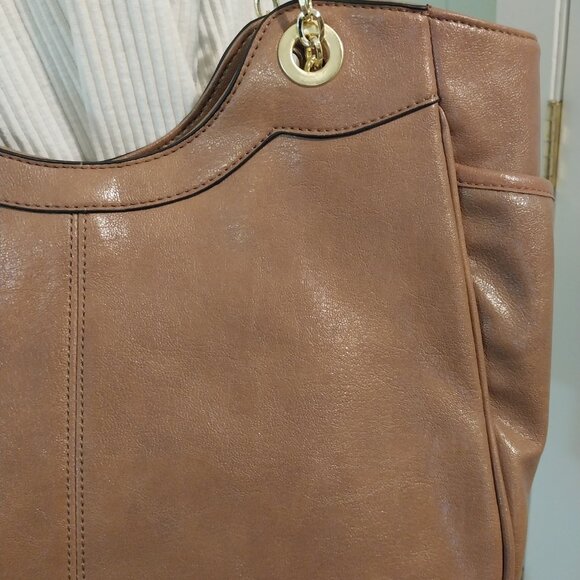 3356 Large Mondani New York Tote Bag In Tan Leather. - Picture 2 of 8